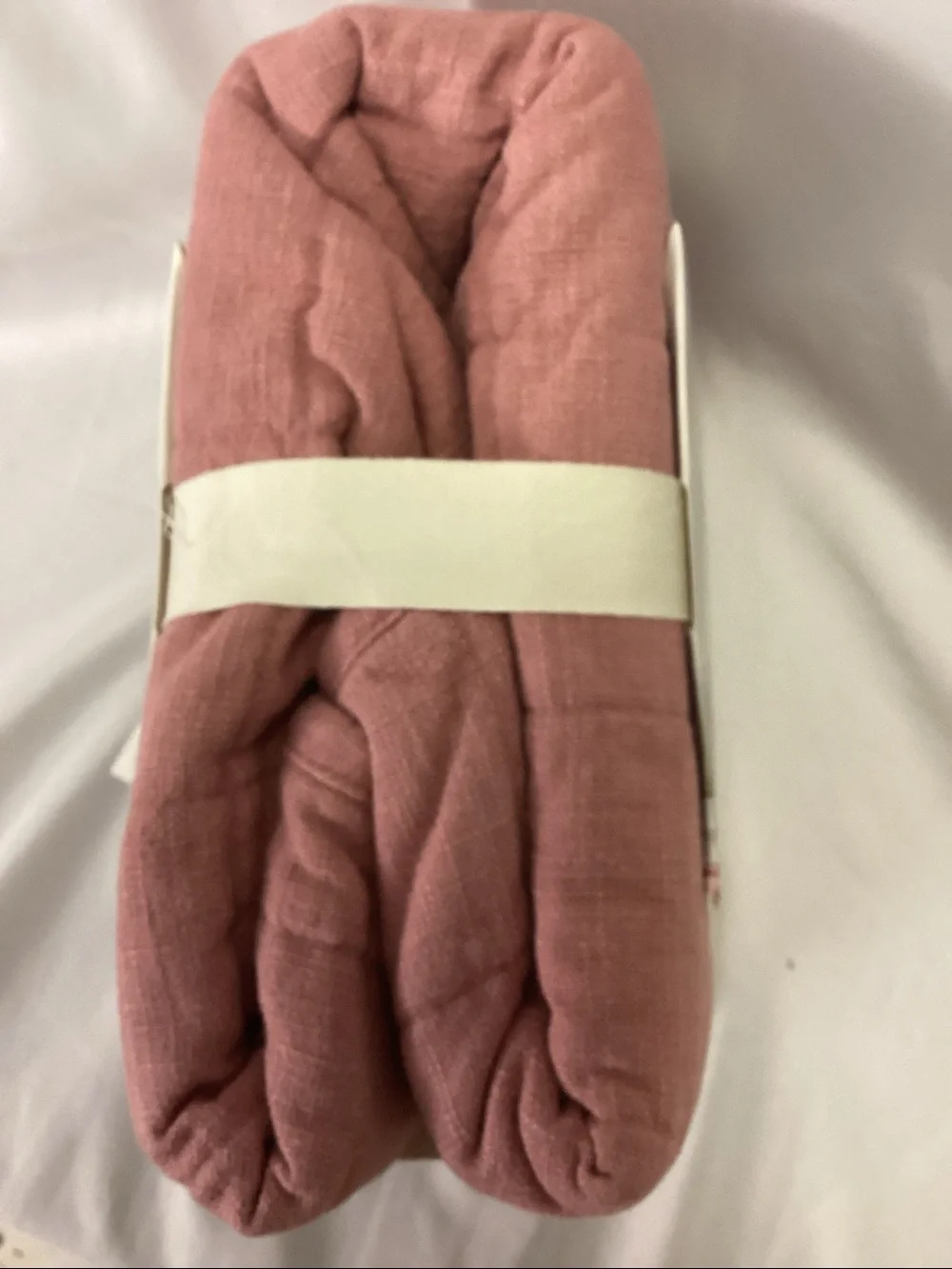 Standard Heavyweight Linen Blend Quilt Pillow Sham  - Rose - Casaluna - new